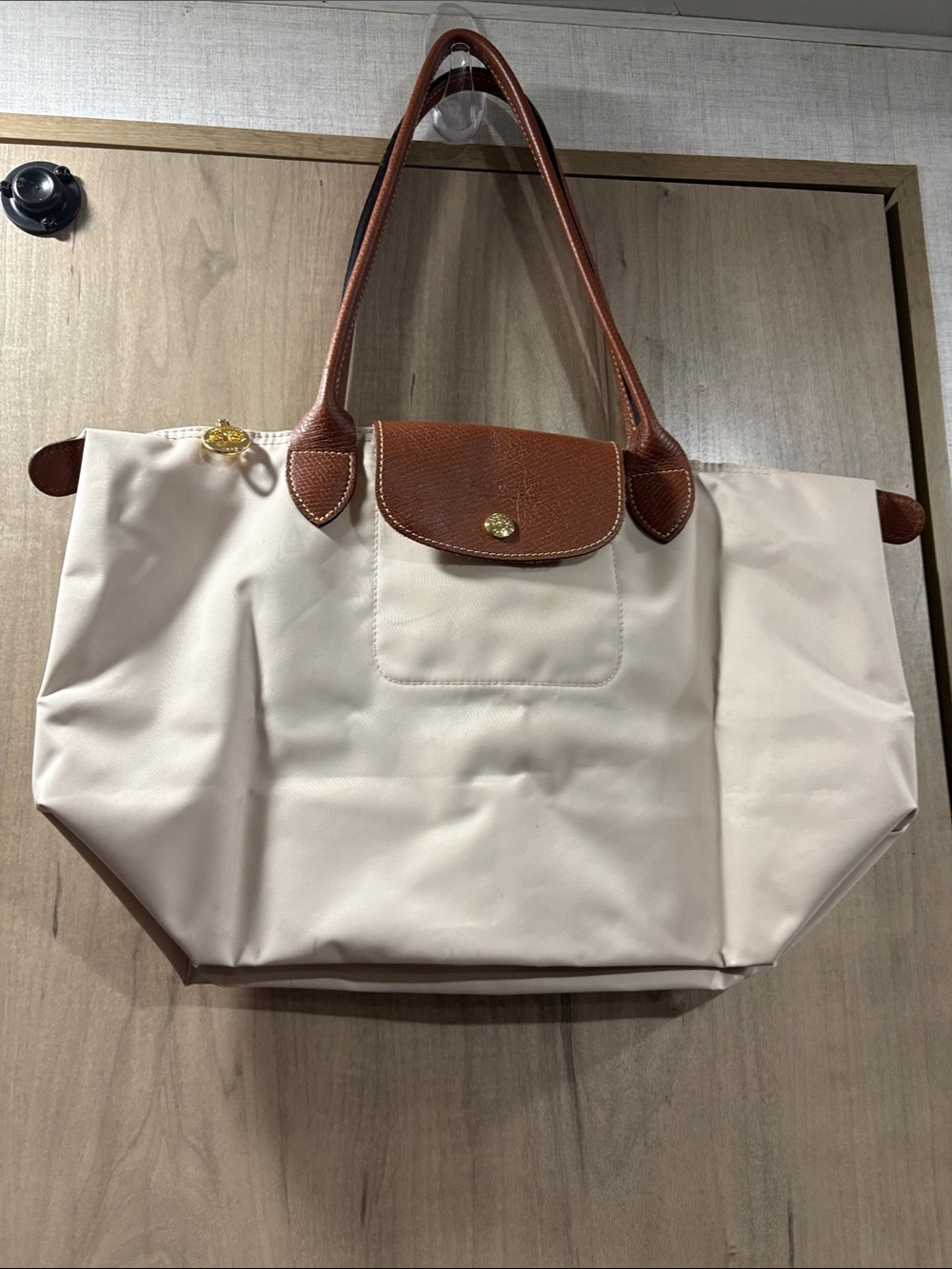 Longchamp Cream Tote - See pictures for condition, priced accordingly